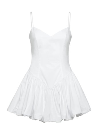 Lissett Poplin Mini Dress White Bardot