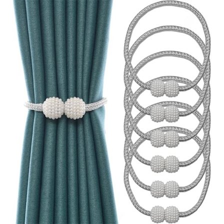 6 stk Gardinholdere, Magnetiske Gardinholdere, Magnetiske C DXGHC