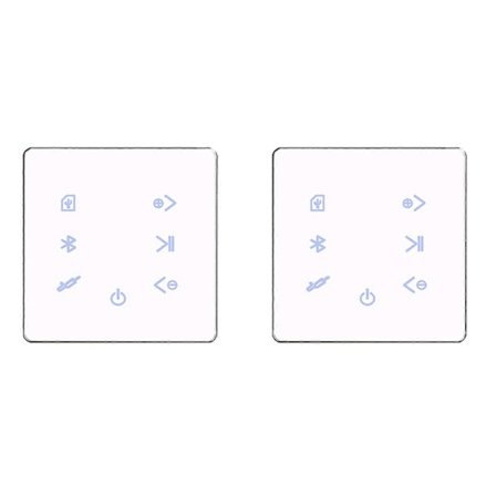 2x Bluetooth Förstärkare Inbyggd Vägg USB SD Kort Musikpanel Bakgrund Ljudsystem Stereo Hotell Restaurang