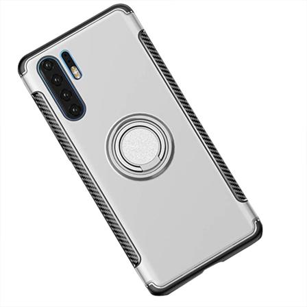 Skal med Ringhållare - Huawei P30 Pro Silver