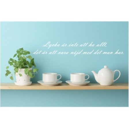 Lycka är inte att.. Vitt Väggord