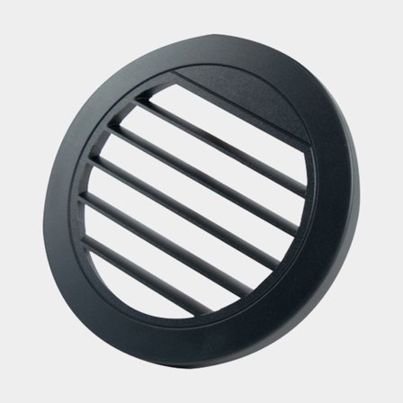 Outlet Autoterm, 90 mm, open, black, suitable for Autoterm diesel heater,