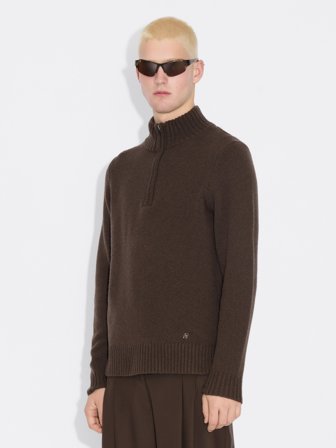 Holzweiler - Wool Half Zip - Dk. Brown - Mens - Small
