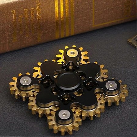 Fidget Spinner Kugghjul Länkage Fidget Gyro Leksak Metall Diy Hand Spinner Snurrar Långsamt