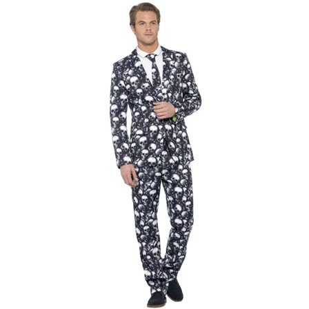 Kostym Med Döskallar inkl. Slips L