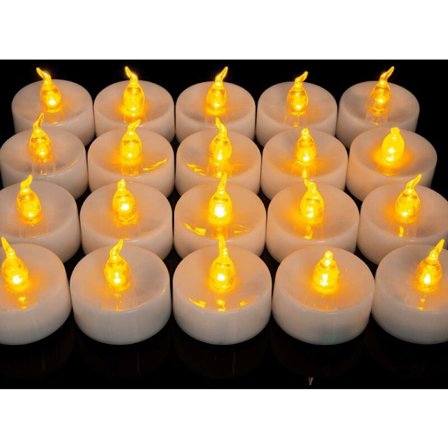 Flammeløse telys, batteridrevne telys, LED-telys med realistisk flammende effekt, sikker flammeløs telys for