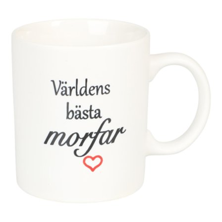 Mugg Världens bästa morfar Vit vit