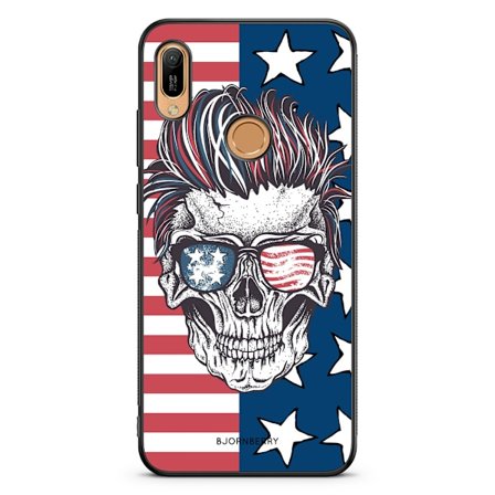 Bjornberry Skal Huawei Y6 2019 - USA Dödskalle
