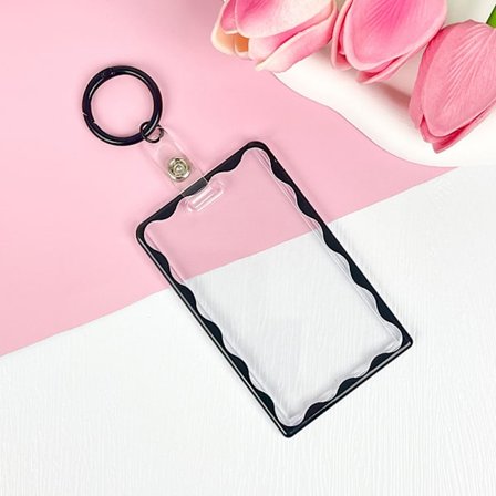 ID-kort, måltidskort, adgangskontroll, ID-kort, transparent kortholder med nøkkelring, campuskort, buss, T-bane, arbeidskort, beskyttelsesdeksel