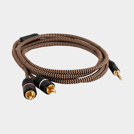 3.5 mm til RCA-kabel Proson, 2 meter, 1 x 3.5 mm (han) til 2 x RCA (han)