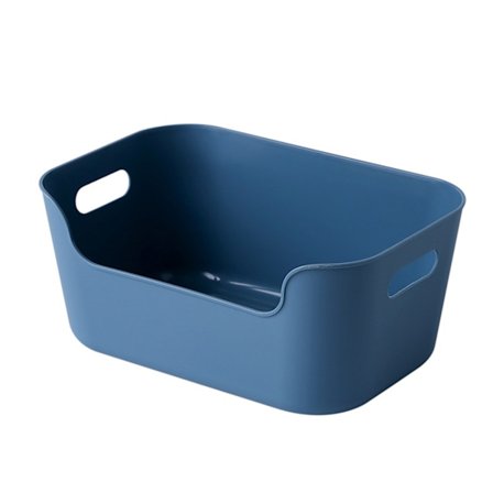 Förvaringskorg med handtag Tjocka PP-material Bärbar Desktop Diverse Snack Kosmetika Organizer för hylla