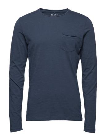Bhnicolai Tee L.s. T-shirts Long-sleeved Blå Blend*Betinget Tilbud