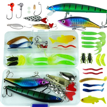 Fiskesæt med Lokkedyr, Agnsæt Inkl. Crankbaits (26 stk.)