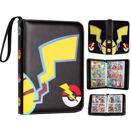 4-rings Samlekortbinder 400-lommer Pokémon-kortmappe med 50 aftagelige lommer Lynlås Samlekortæske til kortalbum Stil 3