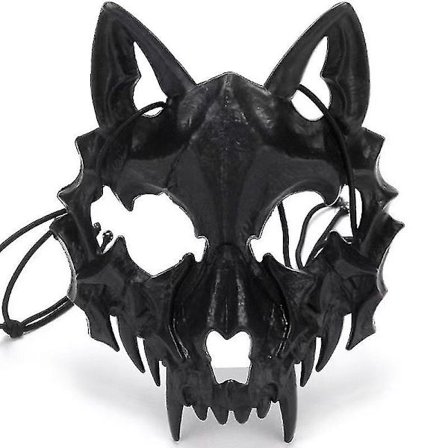 Japansk Mask för Vuxna - Harts Mask Vit Dödskalle Läskig Skräck