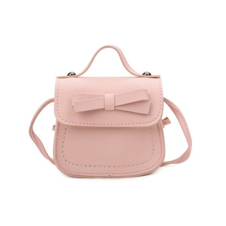 Jente Rosa Skulder Bag med Blomsterpung Mini Myntpung Håndveske