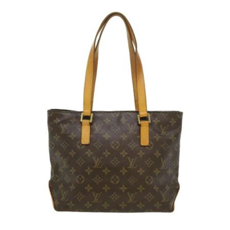 Louis Vuitton Vintage, Pre-owned Cabas Piano Monogram Tote Bag Bruin, Dames, Maat:ONE Size,leather