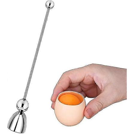 Äggskalborttagare, äggöppnare, äggkrossare i rostfritt stål, äggskalsskärare, köksredskap i rostfritt stål för mjukkokta ägg och ägg