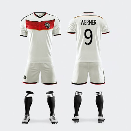 Tyskland Retro Nr. 9 Fotball Treningsdrakt Voksen Gary