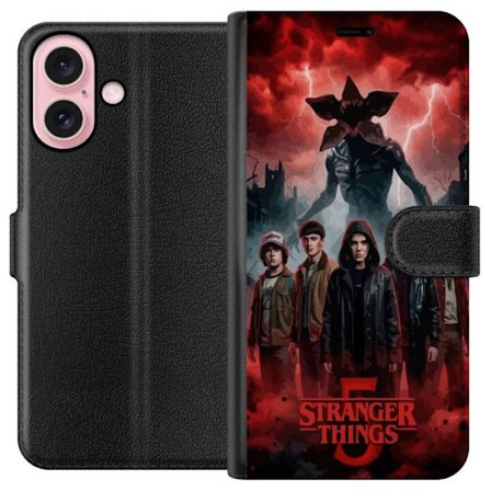 Yhteensopiva Lompakkokotelo Apple Apple iPhone 16 Pimeä Stranger Things -inspiroima fantasiakuvaus salamalla, dramaattisella taivaalla ja intensiivis