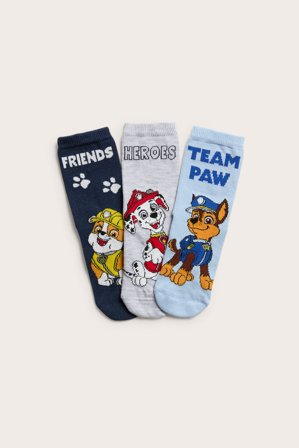 Kappahl | Skarpetki Psi Patrol 3-pak Jasnoszary 27/30 | Jasnoszary
