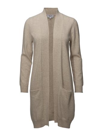 Pocket Long Cardigan Neuletakki Kermanvärinen Davida Cashmere