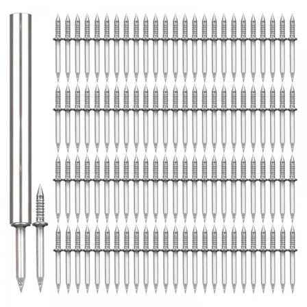 100 stk dobbelthodet listverktråd sømløs spiker, usynlige sikkerhetsskruer, heltre sokkellist dobbelthodede spiker