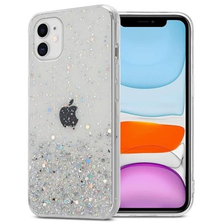 Fodral till Apple iPhone 11 PRO MAX Genomskinligt fodral med glitterfodral Skyddande silikon TPU Glitter paljetter