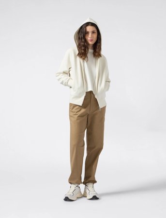 Champion Full Zip Hoodie Sweatshirt - Beige - XL