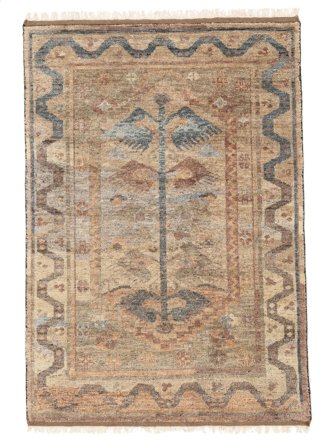 Tapis Usak Indo 168X240 Marron/Orange (Laine, Inde)