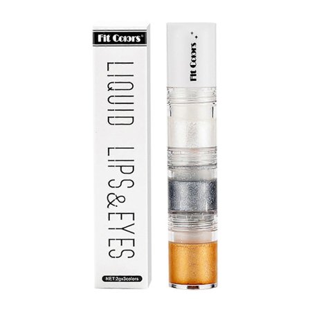 Ett set med rökig makeup vatten ögonskugga diamant flytande pärlemorskimrande fin flash ögonskugga flytande läpp flytande 6ml