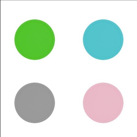 4stk Silikonunderlag Drikkeunderlag Sirkulært glass