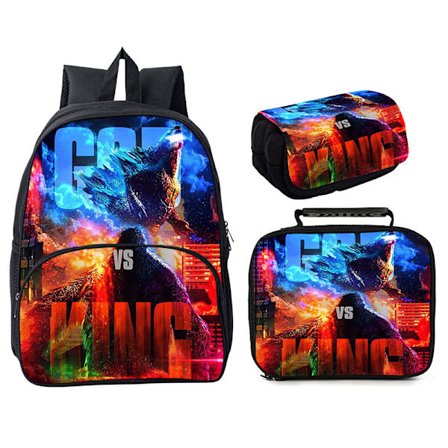 Godzilla vs King Kong tredelad 16" rundväska Style 17