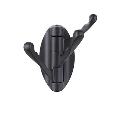 Förpackning med 1, Svart Väggmonterad Handdukshållare Badrum 3 Arm Metall Han