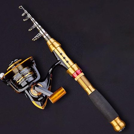 Fiskespön - TD - 2,7 m - Halkfritt - Nötningsbeständig - 5 sektioner