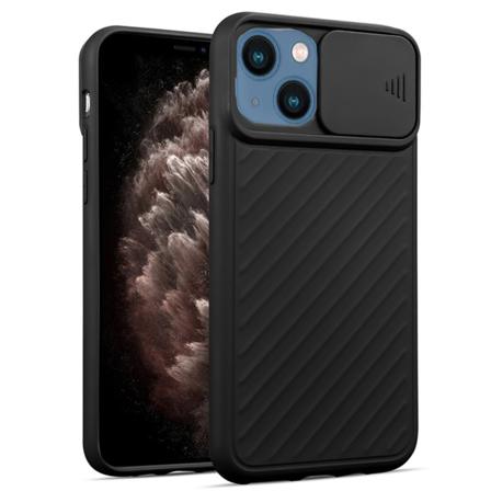 iPhone 13 - Stils kert Skyddande Skal Svart