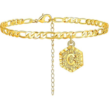 Initiale ankelkæder til kvinder Sølv ankelkæde Guld bogstav ankelkæde med initialer Guld ankelkæder til kvinder Initial ankelkæde Sølv ankelkæder til 