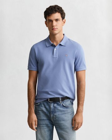GANT Herren Regular Fit Piqué Poloshirt (XXL) Blau