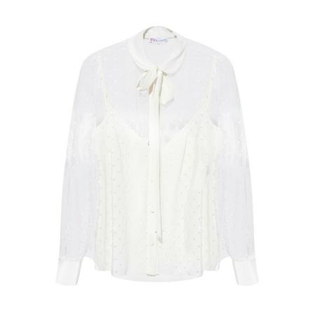RED Valentino Tulle shirt Hvid, Dame Bluser