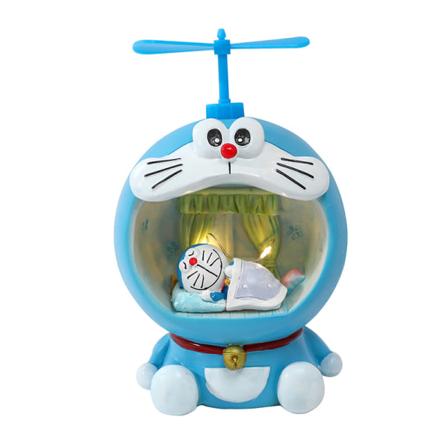 Cartoon Ornament Doraemon Rund Stjärnljus Läsnattlampa