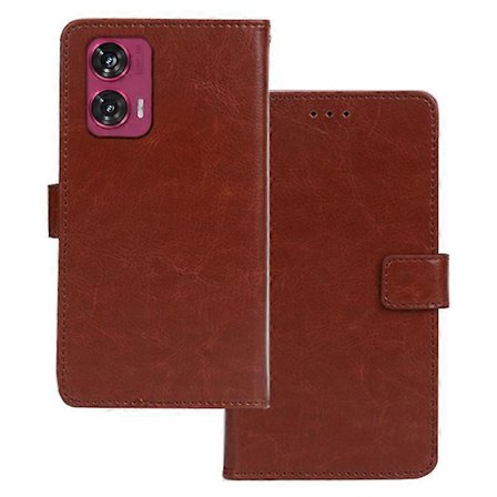 För Motorola Edge 50 Fusion 5G Fodral Crazy Horse Textur Flip Läder Telefonskal