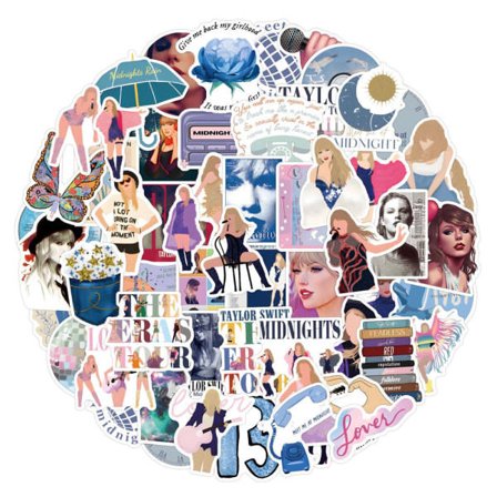 100 stk Taylor Swift-klistremerker, vanntette vinylklistremer for bagasje, skateboard og fans