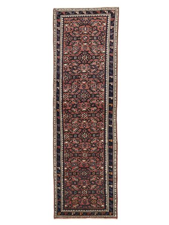 Käsinsolmittu Hosseinabad Matot 65X211 Persialainen Villamatto Pieni Matto