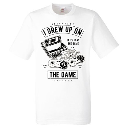 Gamer T-shirt - Retro Game , Grew up on the game