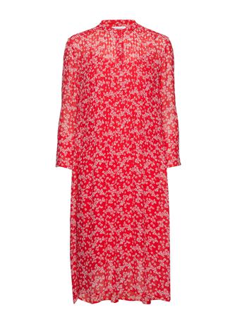 Elm Shirt Dress Aop 9695 Knælang Kjole Rød Samsøe Samsøe