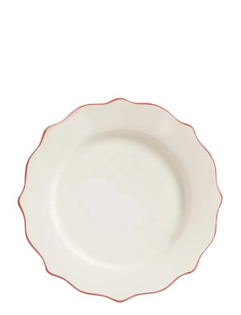 Carmine Scalloped Dinner Plate White Anna + Nina