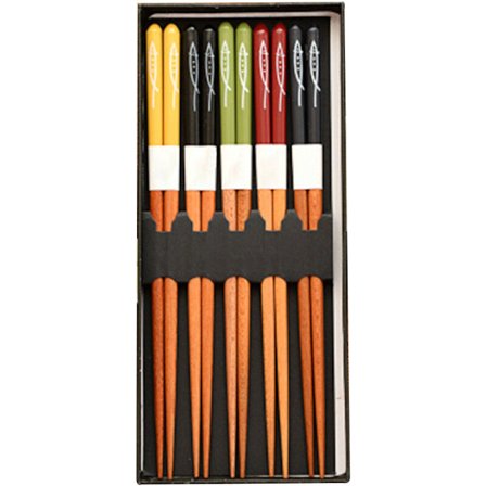 Bambus spisepinde genanvendelige træpinde hårpinde 5 par gaveæske opvaskemaskine sikker 22,5 cm