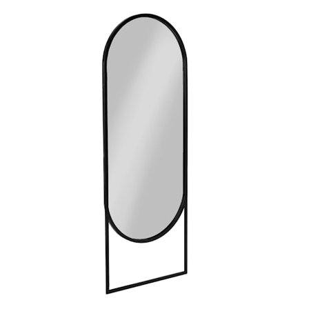 Soikea musta metallipeili, 60x160cm – Moderni muotoilu