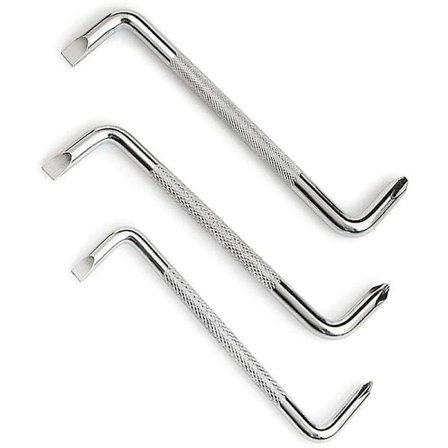 3-delars offset skruvmejselset med spårskruvmejsel och magnetisk skruvmejsel, Z-typ med Phillips skruvmejsel