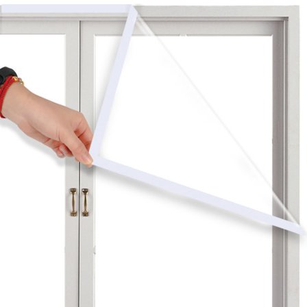 Termisk vindusfilm mot kulde, PVC vindusisolasjon, beskyttelsesfilm mot kulde, transparent isolerende film for beskyttelse mot kulde, skalerbar (